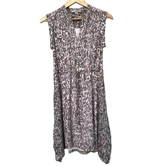 All Saints Clari Kara Dress Animal Print Asymmetric Lightweight Size Small - Picture 2 of 6